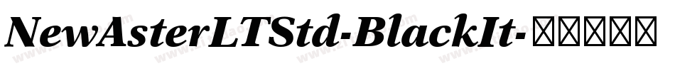 NewAsterLTStd-BlackIt字体转换