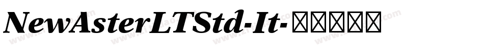 NewAsterLTStd-It字体转换