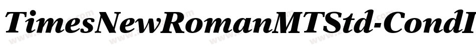 TimesNewRomanMTStd-CondIt字体转换