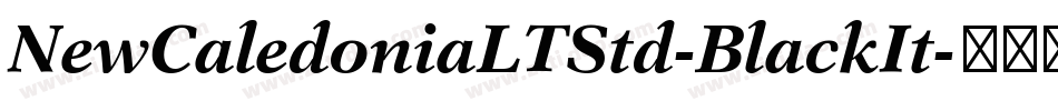 NewCaledoniaLTStd-BlackIt字体转换