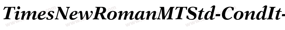 TimesNewRomanMTStd-CondIt字体转换