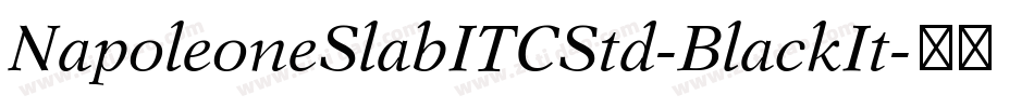 NapoleoneSlabITCStd-BlackIt字体转换