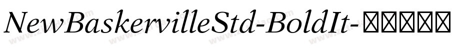 NewBaskervilleStd-BoldIt字体转换