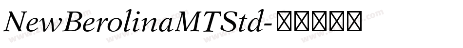 NewBerolinaMTStd字体转换