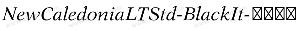 NewCaledoniaLTStd-BlackIt字体转换
