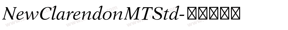 NewClarendonMTStd字体转换
