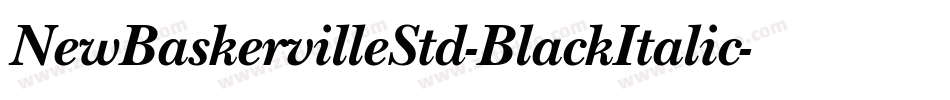 NewBaskervilleStd-BlackItalic字体转换