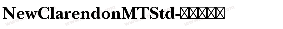 NewClarendonMTStd字体转换