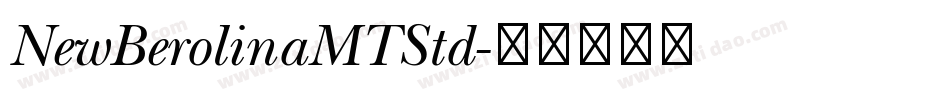 NewBerolinaMTStd字体转换