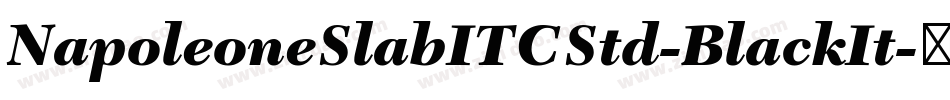 NapoleoneSlabITCStd-BlackIt字体转换