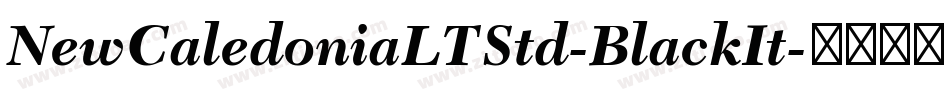 NewCaledoniaLTStd-BlackIt字体转换