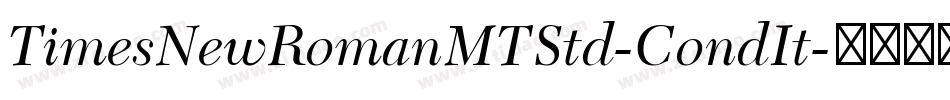 TimesNewRomanMTStd-CondIt字体转换