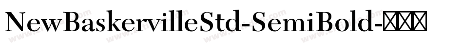 NewBaskervilleStd-SemiBold字体转换