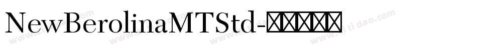 NewBerolinaMTStd字体转换