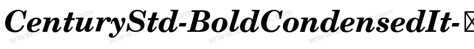 CenturyStd-BoldCondensedIt字体转换