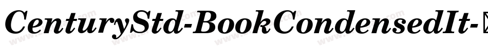 CenturyStd-BookCondensedIt字体转换