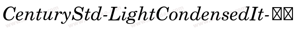 CenturyStd-LightCondensedIt字体转换