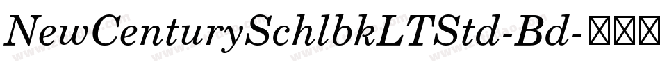 NewCenturySchlbkLTStd-Bd字体转换