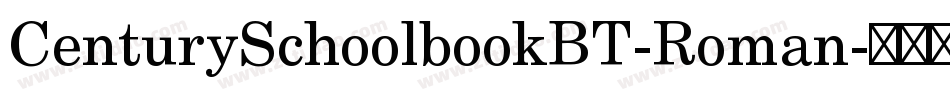 CenturySchoolbookBT-Roman字体转换