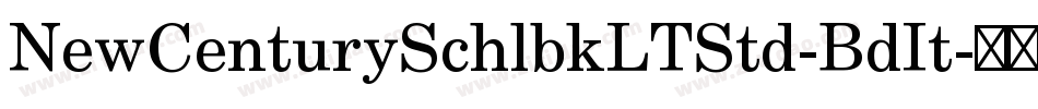 NewCenturySchlbkLTStd-BdIt字体转换