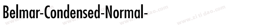Belmar-Condensed-Normal字体转换