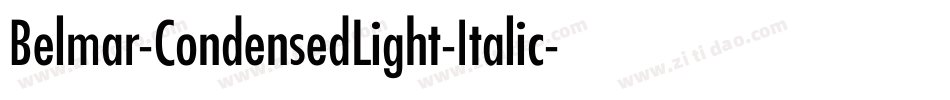 Belmar-CondensedLight-Italic字体转换