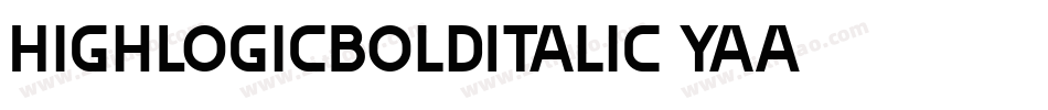 HighLogicBoldItalic-yaA3字体转换