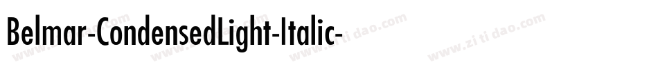 Belmar-CondensedLight-Italic字体转换