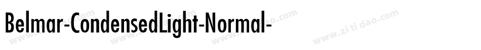 Belmar-CondensedLight-Normal字体转换