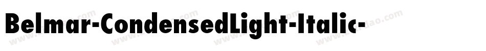 Belmar-CondensedLight-Italic字体转换
