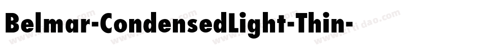 Belmar-CondensedLight-Thin字体转换