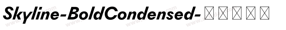 Skyline-BoldCondensed字体转换