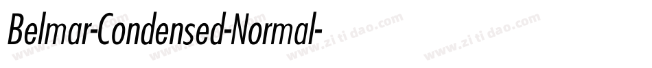 Belmar-Condensed-Normal字体转换