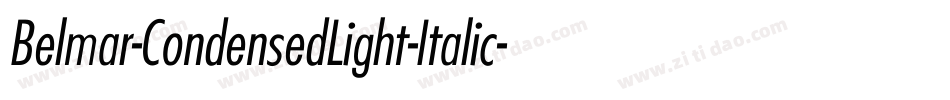 Belmar-CondensedLight-Italic字体转换