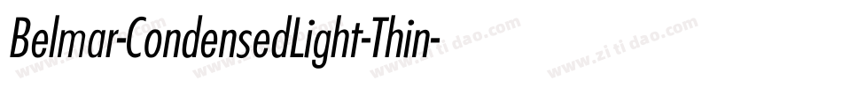 Belmar-CondensedLight-Thin字体转换