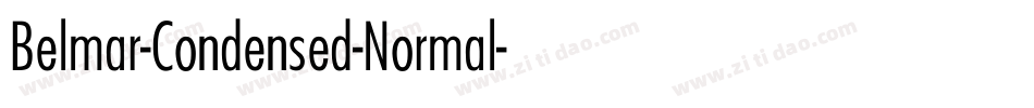 Belmar-Condensed-Normal字体转换