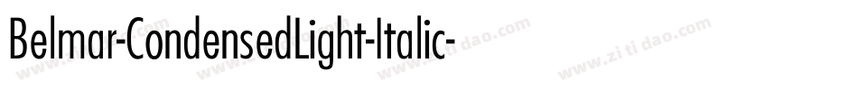 Belmar-CondensedLight-Italic字体转换