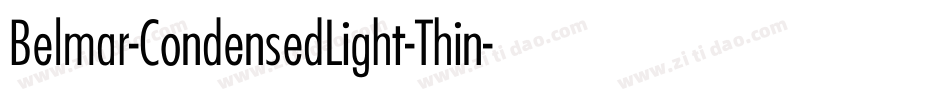 Belmar-CondensedLight-Thin字体转换