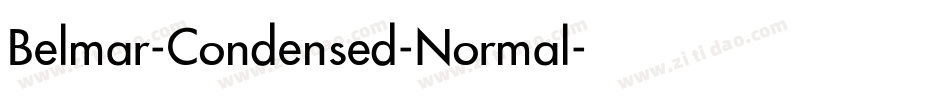 Belmar-Condensed-Normal字体转换