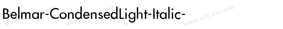 Belmar-CondensedLight-Italic字体转换