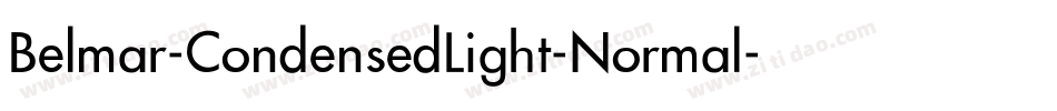 Belmar-CondensedLight-Normal字体转换