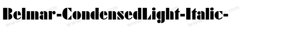 Belmar-CondensedLight-Italic字体转换