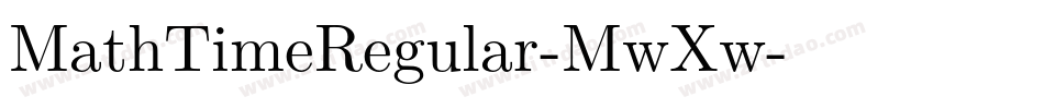 MathTimeRegular-MwXw字体转换