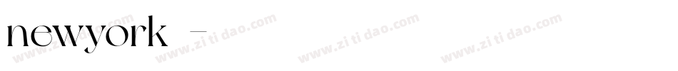 newyork字体字体转换