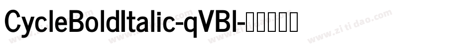 CycleBoldItalic-qVBl字体转换
