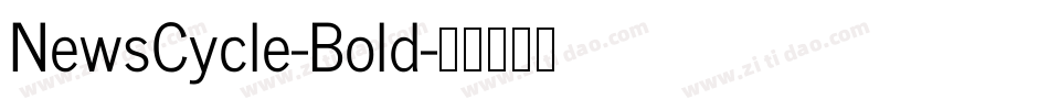 NewsCycle-Bold字体转换