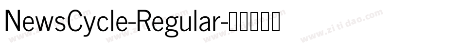 NewsCycle-Regular字体转换