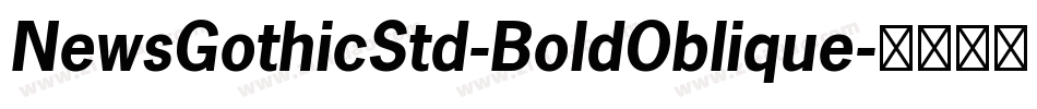NewsGothicStd-BoldOblique字体转换