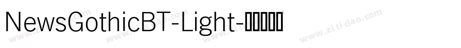 NewsGothicBT-Light字体转换