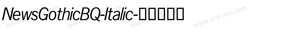 NewsGothicBQ-Italic字体转换
